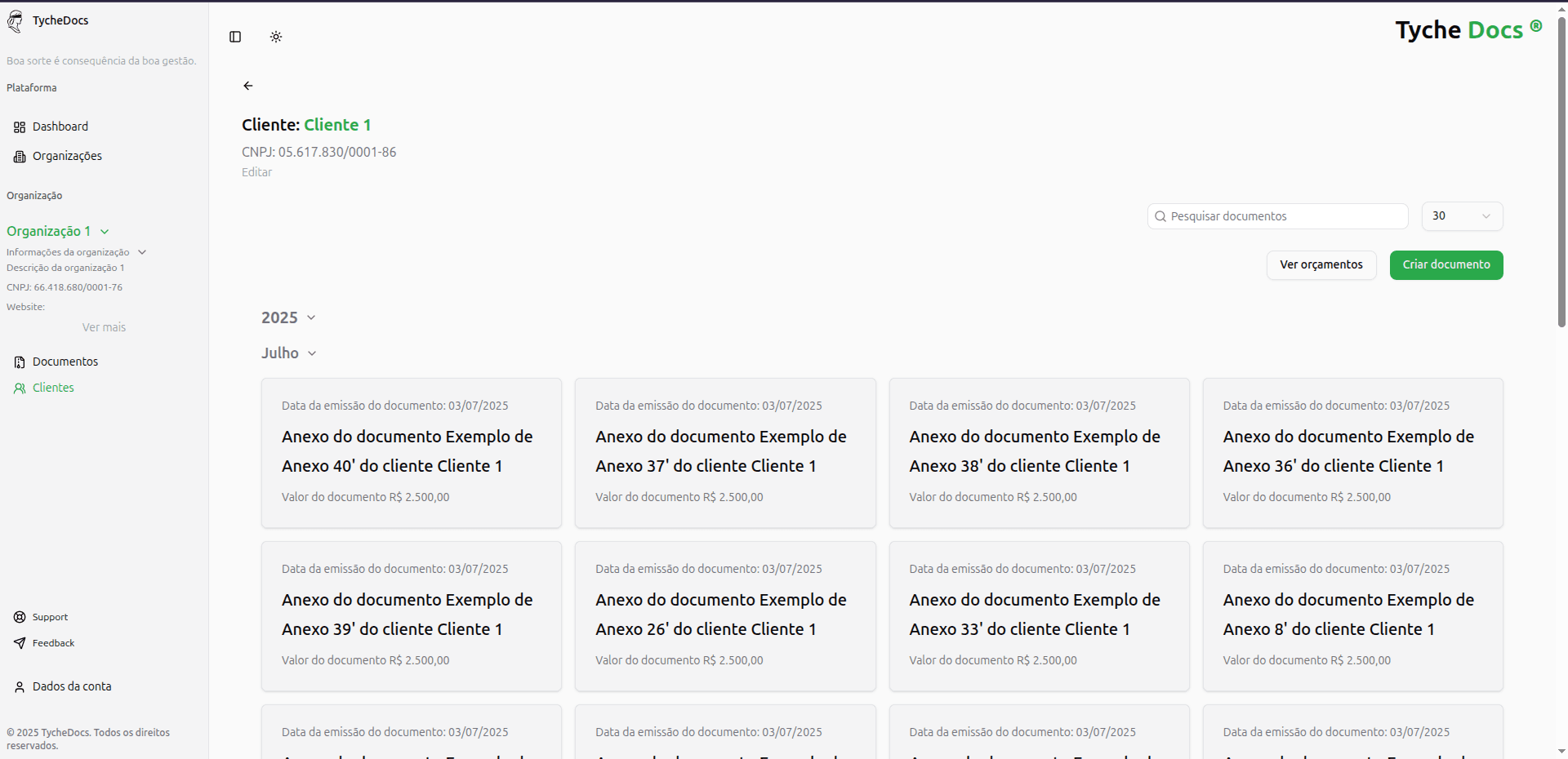 Gerencie os dados dos seus clientes.